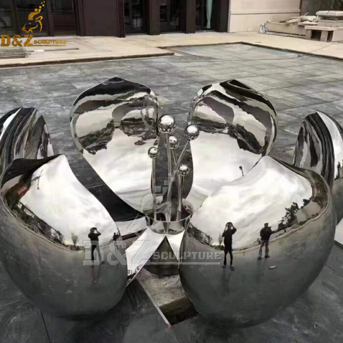 stainless steel sculpture art modern sculpture water sculpture garden decoration DZM 1193