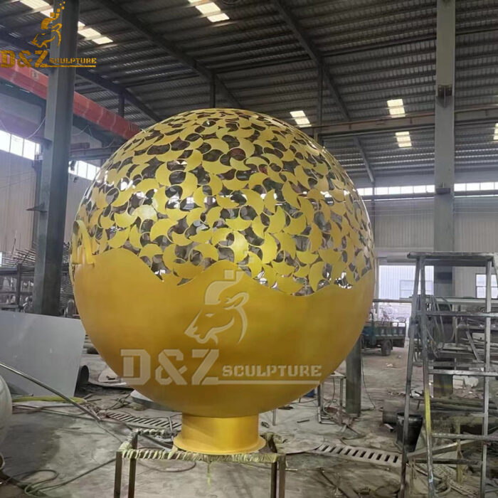 outdoor large modern abstract stainless steel metal sculpture for garden decoration DZM 1218