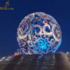 outdoor large modern abstract stainless steel metal sculpture for garden decoration DZM 1218 - Image 4