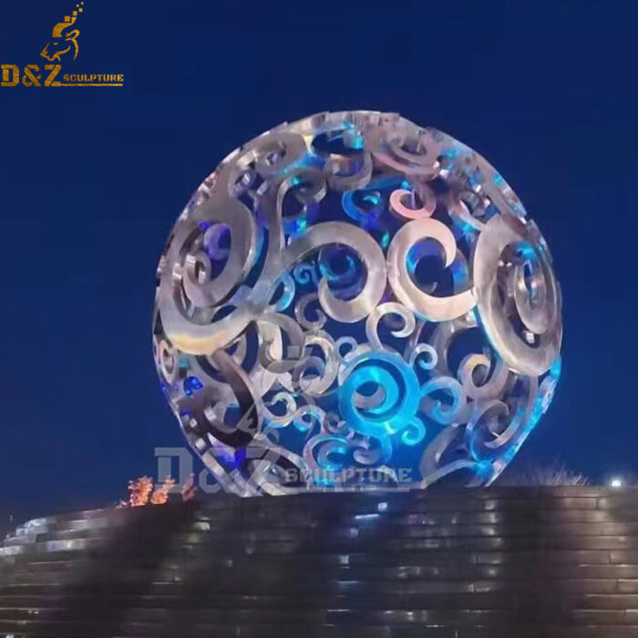 outdoor large modern abstract stainless steel metal sculpture for garden decoration DZM 1218 - Image 4