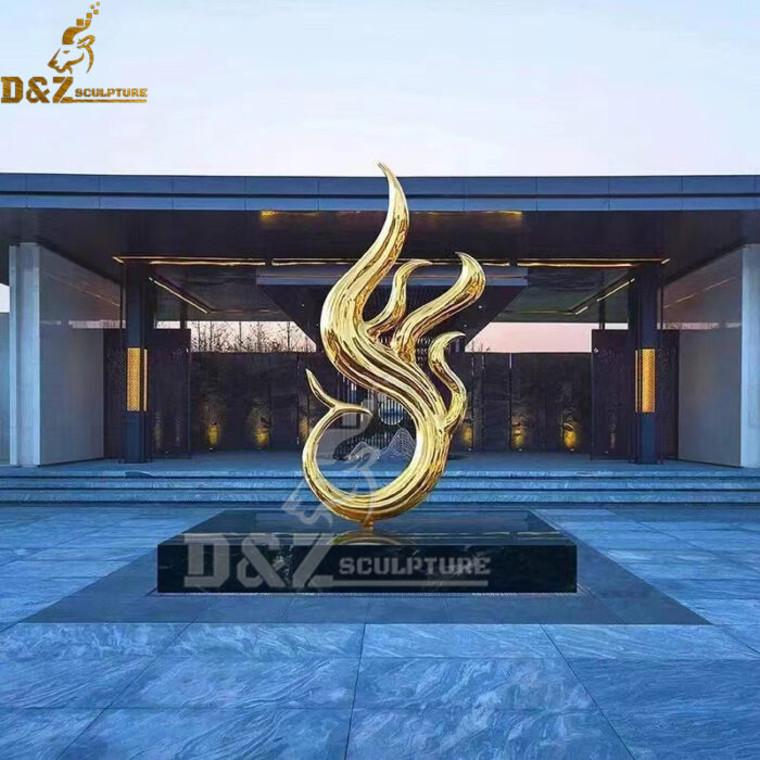 outdoor large modern abstract stainless steel metal sculpture for garden decoration DZM 1218 - Image 5