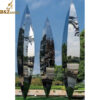 stainless steel custom made abstract art sculpture modern art design for garden DZM 1215