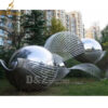 stainless steel custom made abstract art sculpture modern art design for garden DZM 1215 - Image 3