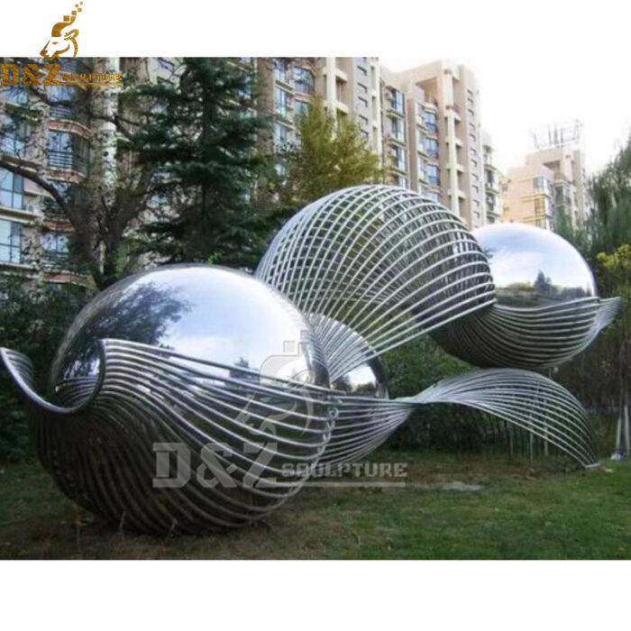 stainless steel custom made abstract art sculpture modern art design for garden DZM 1215 - Image 3