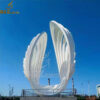 stainless steel custom made abstract art sculpture modern art design for garden DZM 1215 - Image 4