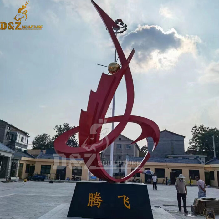 stainless steel custom made abstract art sculpture modern art design for garden DZM 1215 - Image 5