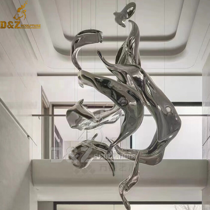 stainless steel custom made abstract art sculpture modern art design for garden DZM 1215 - Image 7