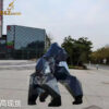 stainless steel large metal mirror finishing geometric bear sculpture for park DZM 1201 - Image 3