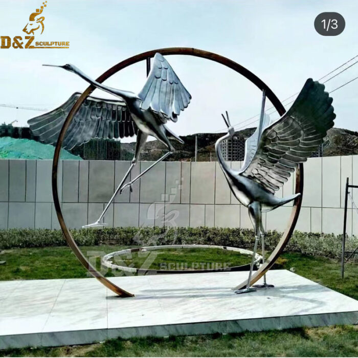 stainless steel sculpture art circle sculpture modern abstract sculpture for sale DZM 1210 - Image 4