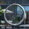 stainless steel sculpture art circle sculpture modern abstract sculpture for sale DZM 1210 - Image 5
