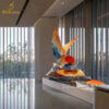 stainless steel abstarct colorful art sculpture modern garden sculpture for sale DZM 1235