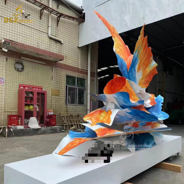 stainless steel abstarct colorful art sculpture modern garden sculpture for sale DZM 1235 - Image 4