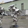stainless steel abstract garden different kind of outdoor mirror finishing rock sculptures DZM 1222