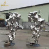 stainless steel abstract garden different kind of outdoor mirror finishing rock sculptures DZM 1222 - Image 4
