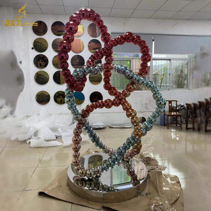 stainless steel art ball abstract garden ball sculpture modern design DZM 1233