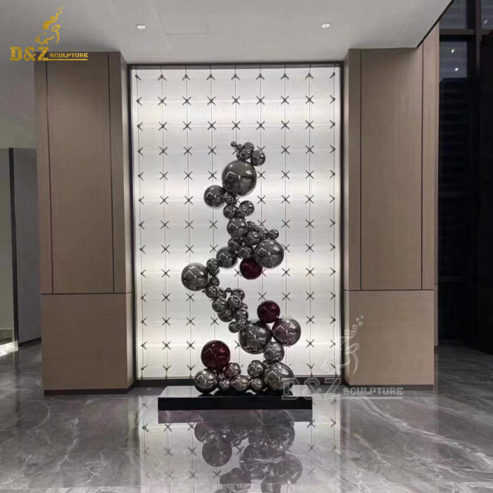 stainless steel art ball abstract garden ball sculpture modern design DZM 1233 - Image 3