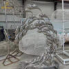 stainless steel art modern mirror finishing garden fish sculptures DZM 1229