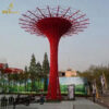 stainless steel red art painting abstract sculpture modern abstract sculpture for garden DZM 1237 - Image 4