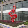 stainless steel red art painting abstract sculpture modern abstract sculpture for garden DZM 1237 - Image 5