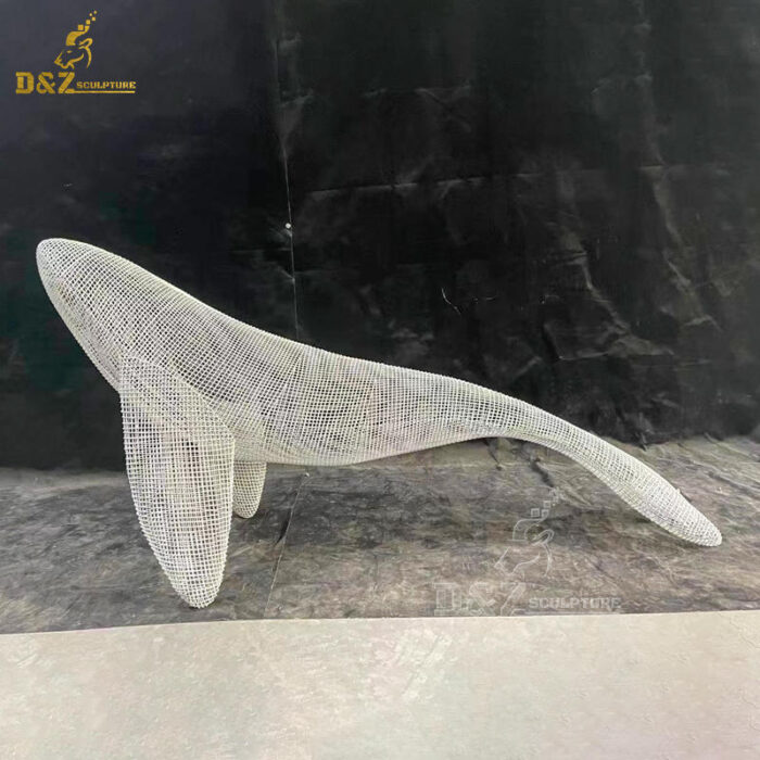 stainless steel wire animals sculpture art modern white wire sculpture for sale DZM 1240 - Image 4