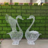 stainless steel wire animals sculpture art modern white wire sculpture for sale DZM 1240 - Image 5