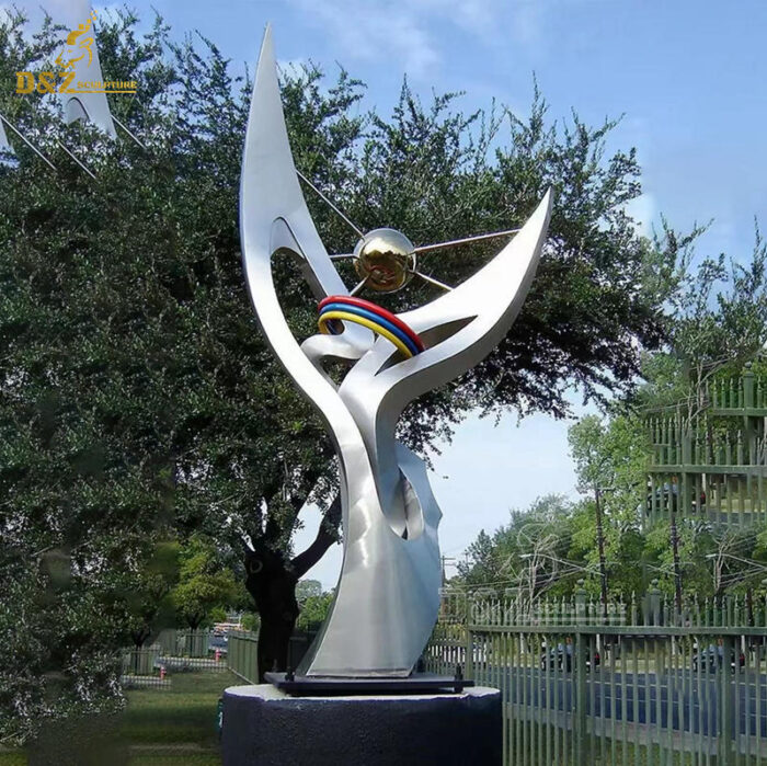 abstract art metal modern sculpture stainless steel art sculpture for sale DZM 1252