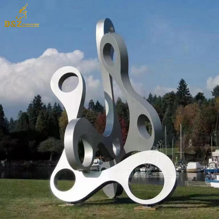 abstract art metal modern sculpture stainless steel art sculpture for sale DZM 1252 - Image 3