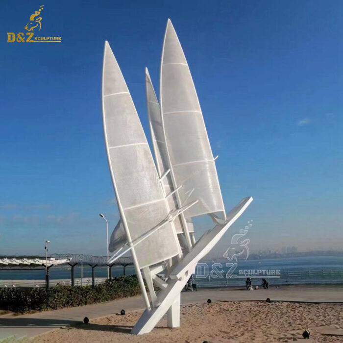 abstract metal sculptures art modern abastract The boat and people sculpture DZM 1244