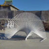 stainless steel art modern abstract white sculpture for sale DZM 1248