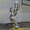 metal art abstract 3d flower sculpture mirror finishing sculpture for sale DZM 1276 - Image 5