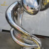 metal art abstract 3d flower sculpture mirror finishing sculpture for sale DZM 1276 - Image 3