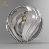 metal art garden outdoor sphere sculpture mirror finishing for decorate DZM 1283 - Image 3