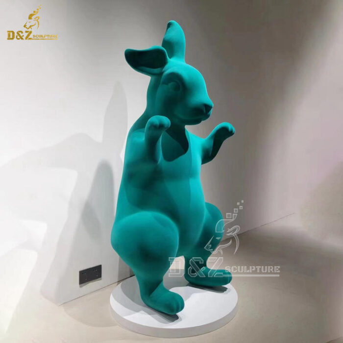 stainless steel matt colorful gaint rabbit art garden sculpture for sale DZM 1284 - Image 2