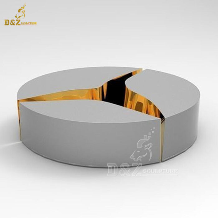 stainless steel sculpture art table sculpture round sculpture for sale DZM 1290