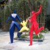 stainless steel abstract modern figure metal sports man sculptures for garden DZM 1314
