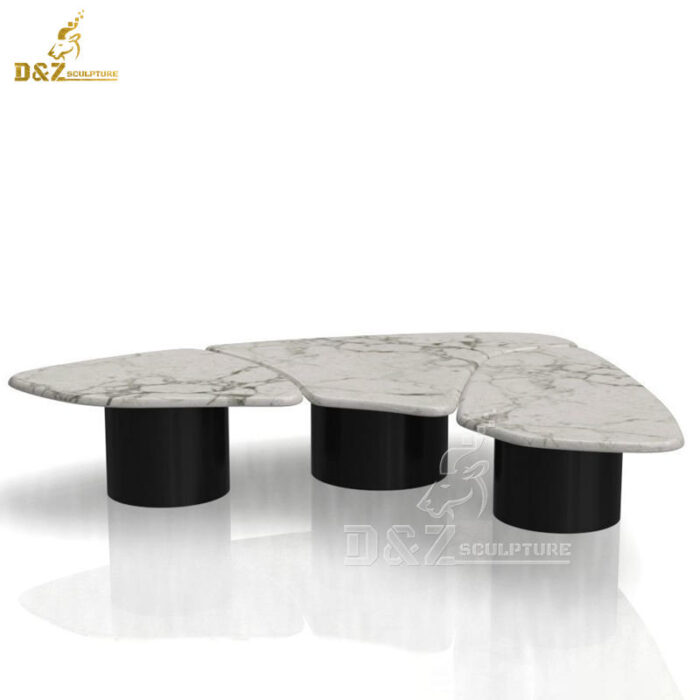 stainless steel sculpture art modern table with chair set for home decorate DZM 1315 - Image 3