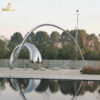 custom made art modern large sculpture modern mirror finishing for sale DZM 1352 - Image 3
