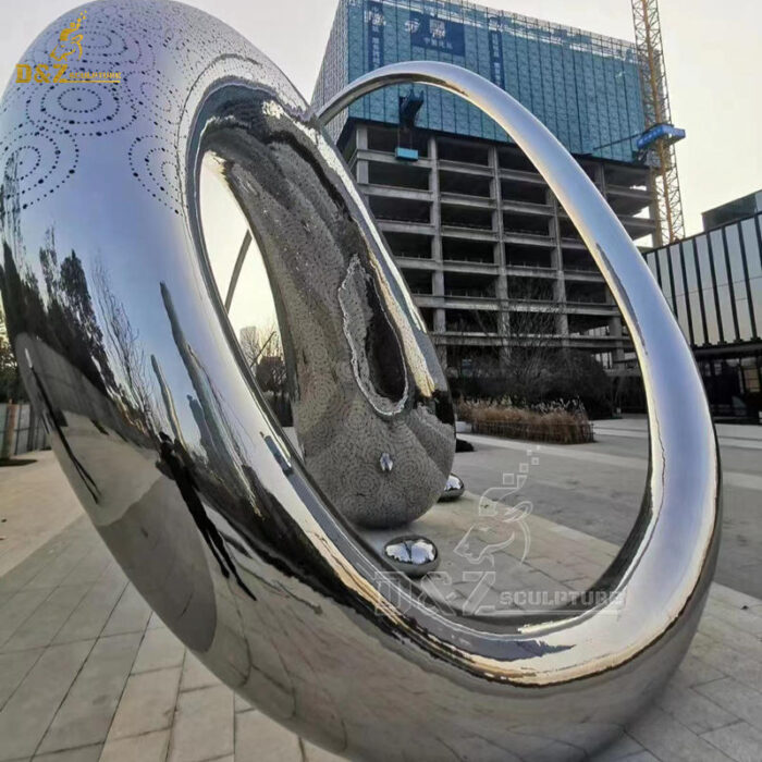 custom made art modern large sculpture modern mirror finishing for sale DZM 1352 - Image 5