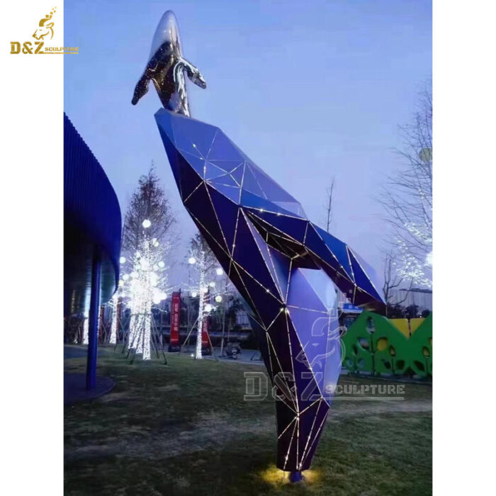 large art metal fish modern mirror fish sculpture for garden decorate DZM 1346 - Image 3