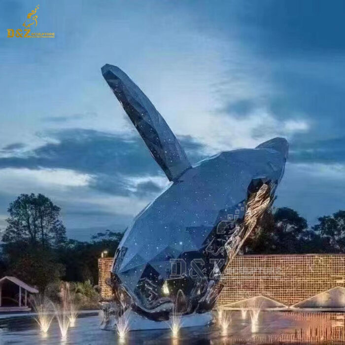 large art metal fish modern mirror fish sculpture for garden decorate DZM 1346 - Image 5
