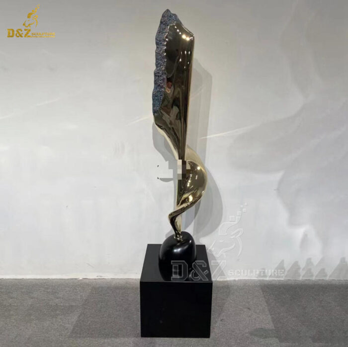 stainless steel art abstract mirror finishing sculpture for home decorate DZM 1356