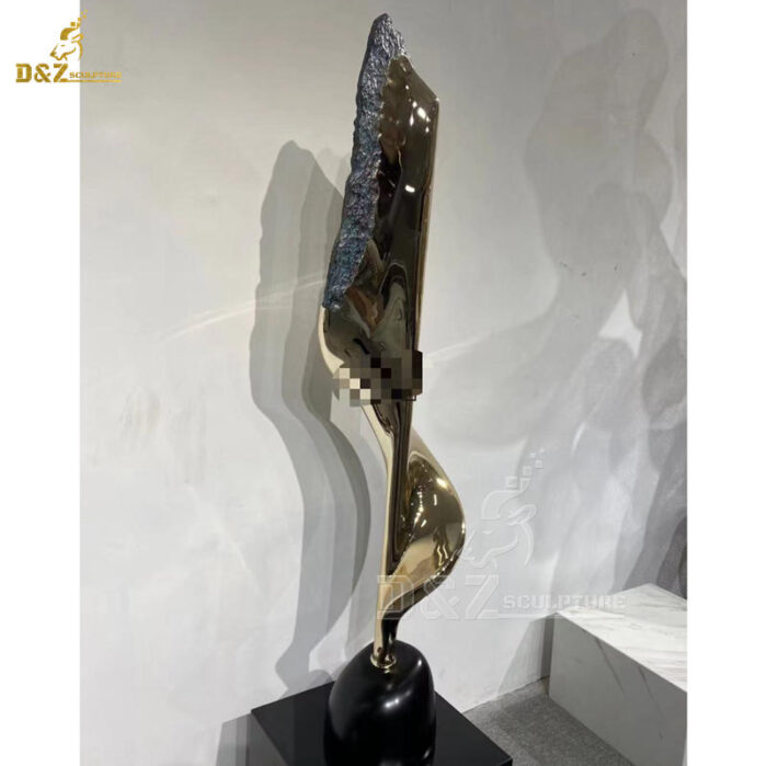 stainless steel art abstract mirror finishing sculpture for home decorate DZM 1356 - Image 3