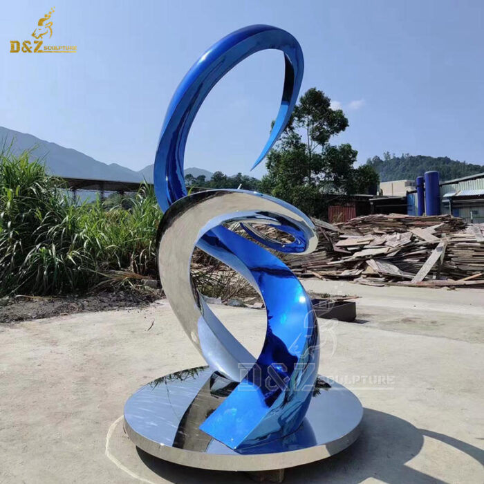 stainless steel art metal modern abstract sculpture for sale DZM 1354 - Image 3