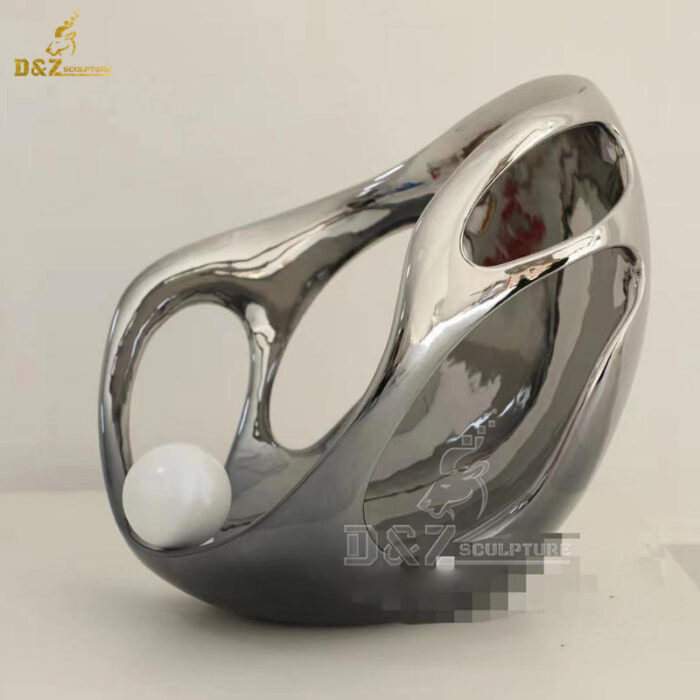 stainless steel art modern chair sculpture modern mirror finishing for sale DZM 1362