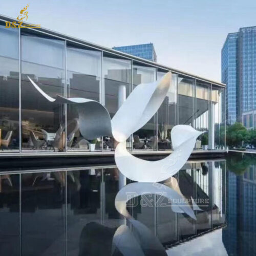 stainless steel art modern metal abstract sculpture for garden decorte DZM 1357