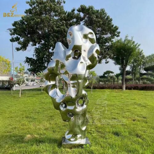 stainless steel sculpture modern metal rock sculpture for sale DZM 1355