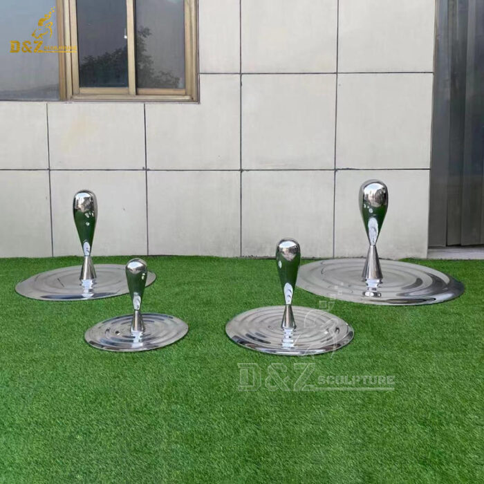 stainless steel sculpture water drop sculpture modern sculpture for sale DZM 1350 - Image 3