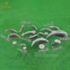 stainless steel art modern abstract fish sculpture for sale DZM 1373 - Image 5
