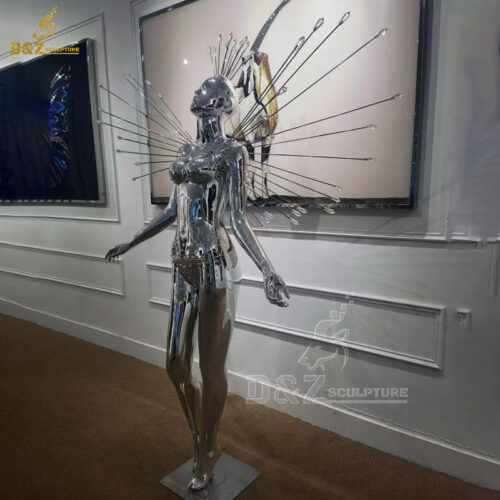art figure stainless steel modern metal sculpture human figure for sale DZM 1402