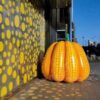 gaint stainless steel art best pumpkin sculptures for garden decorate DZM 1397